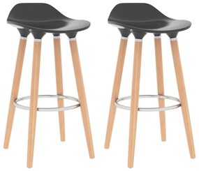 vidaXL Cadeiras de bar 2 pcs cinzento