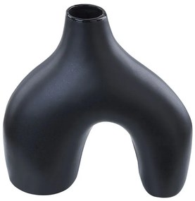 Vaso em cerâmica preta 30 cm LAMIA Beliani