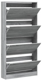 Sapateira c/ 4 gavetas articuladas 80x21x163,5 cm cinza sonoma