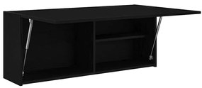 Armário parede p/ casa banho 100x25x40 cm deriv. madeira preto