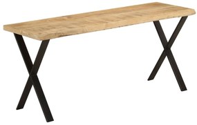 Banco com bordas vivas 105 cm madeira de mangueira maciça