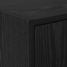 Armário de Pia Carvalho Preto 90x29x55 cm Madeira Engenharia