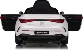 Carro elétrico para crianças AMG CLE 53 12V, Pneus em borracha maciça, bancos em pele sintética Branco