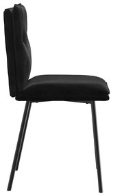 Cadeiras de jantar 2 pcs veludo preto