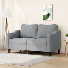 vidaXL Sofá de 2 lugares em tecido 140 cm cinzento-claro
