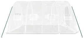 Estufa com estrutura de aço 20 m² 5x4x2,3 m branco