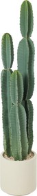 HOMCOM Planta Artificial Cacto Grande 111 cm em Vaso para Escritório Sala de Estar Verde | Aosom Portugal