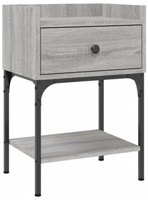 Mesas cabeceira 2pcs 40,5x31x60 deriv. madeira cinza sonoma