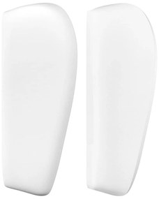 Cabeceira cama c/ abas couro artificial 147x23x78/88 cm branco