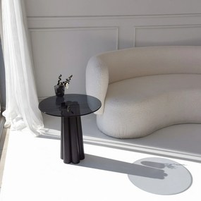 Mesa de Café Thales – Cinza Escuro e Preto – 50x50x50 cm