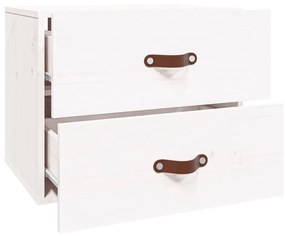 Mesa de cabeceira de parede 50x36x40 cm branco