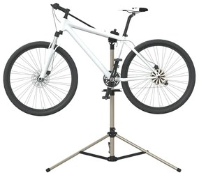 Suporte p/ reparar bicicletas ajustável 120-165 cm alumínio