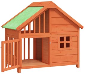 Casota para cães 96x60,5x87 cm pinho maciço castanho