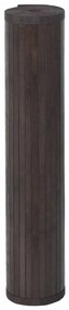 Tapete retangular 100x500 cm bambu castanho-escuro