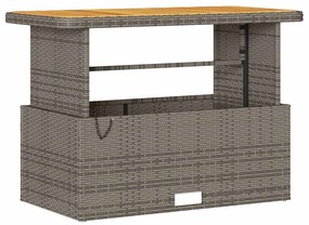 Conjunto de Jantar para Jardim de 4 Peças com Almofadas Cinza em Ratta