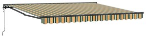 Toldo Retrátil Manual Verde e Amarelo 400x300 cm