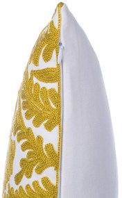 Conjunto de 2 almofadas decorativas bordadas algodão amarelo 45 x 45 PRIMULA Beliani