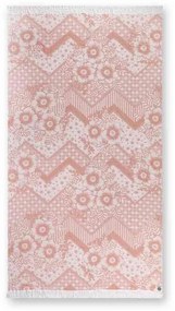 Pareo praia com franjas desenho jacquard 90x170 cm - Mundu