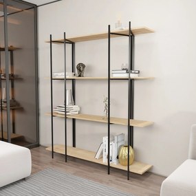Estante Moss – Carvalho Preto – 160x180x29,6 cm