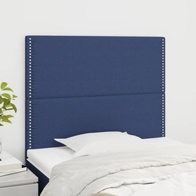 Cabeceira de cama 2 pcs tecido 80x5x78/88 cm azul