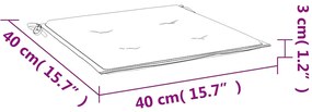 Almofadões cadeiras jardim 6pcs tecido oxford xadrez cinzento