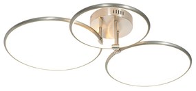 Candeeiro de teto em aço com LED regulável em 3 níveis de intensidade 3 luzes - Joaniqa Moderno