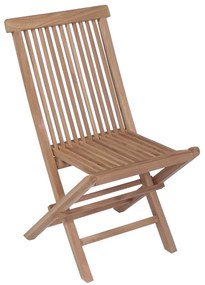 Conjunto jantar exterior c/ cadeiras dobráveis 9pcs teca maciça