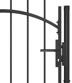 Portão de jardim 1x2,2 m aço preto