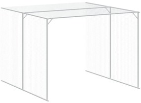 Casota p/ cães c/ parque 214x457x181 cm aço galvaniz. antracite