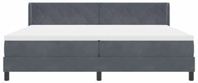 Cama Box com Colchão vidaXL Cinza Escuro 200x200 cm Veludo