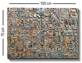Pintura Decorativa em Tela 390474070 – Multicolor – 70 x 100 cm