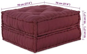Pufe modular 70x70x36 cm tecido castanho
