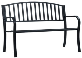 Banco de jardim 120 cm aço preto