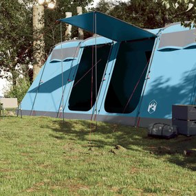 Tenda familiar túnel para 10 pessoas impermeável azul