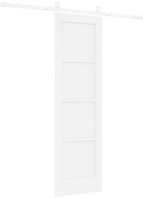 Porta Deslizante vidaXL com Conjunto de Ferragens Branca 61x198,5 cm M