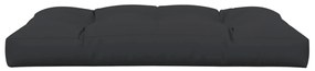 Almofadão para sofá de paletes 120x80x12 cm tecido preto