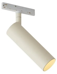 Foco moderno bege com branco para sistema de calhas monofásico GU10 35mm - Slimline Uzzy Moderno