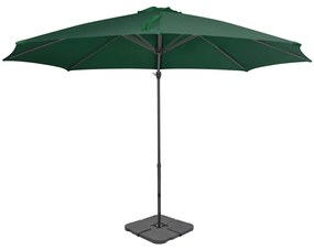 Guarda-sol de jardim com base portátil verde