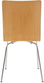Conjunto de 4 cadeiras de cozinha e sala de jantar Pepe 43 x 87 x 47 cm Cor Natural