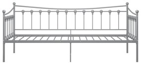 Sofá-cama 90x200 cm metal cinzento