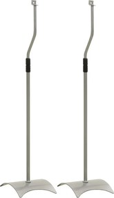 vidaXL Suportes colunas universais 2 pcs prateado