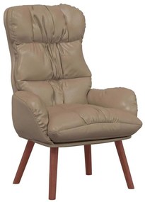 Cadeira Relaxante vidaXL Cappuccino em Couro Sintético