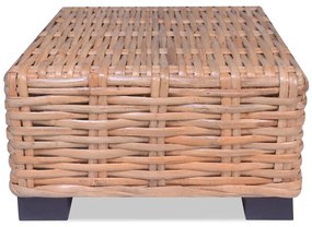 vidaXL Mesa de centro em vime natural 45x45x30 cm