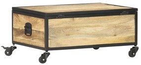 Mesa de centro 70x50x33 cm madeira de mangueira maciça