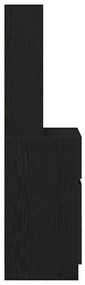 Mesa de cabeceira 39x35x125 cm derivados de madeira preto
