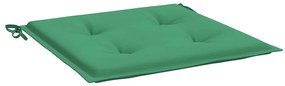 Almofadões p/ cadeiras jardim 2pcs 40x40x3 cm oxford verde