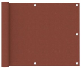 vidaXL Tela de varanda 75x300 cm tecido Oxford terracota