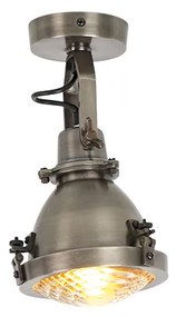 Candeeiro de parede industrial em aço com vidro vintage - Kono Industrial