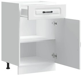 Armário de cozinha baixo Kalmar madeira artificial branca