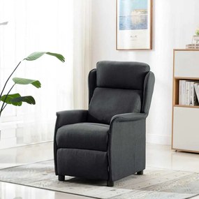 Cadeira de Massagem Cinza Escuro Tecido